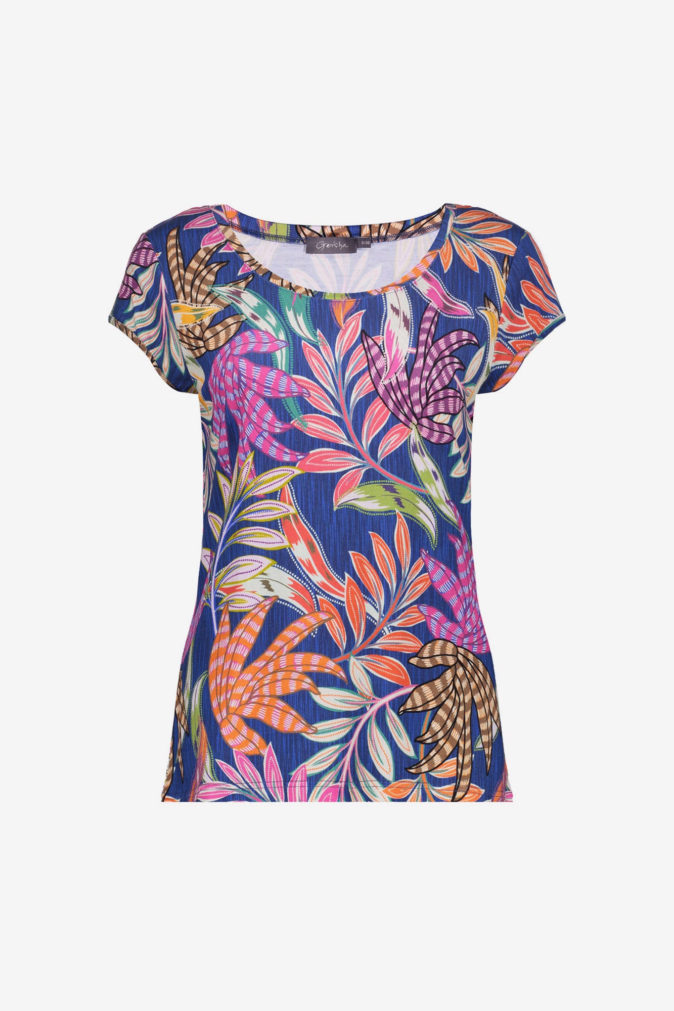 Geisha T-Shirt mit Rundhalsausschnitt und Print