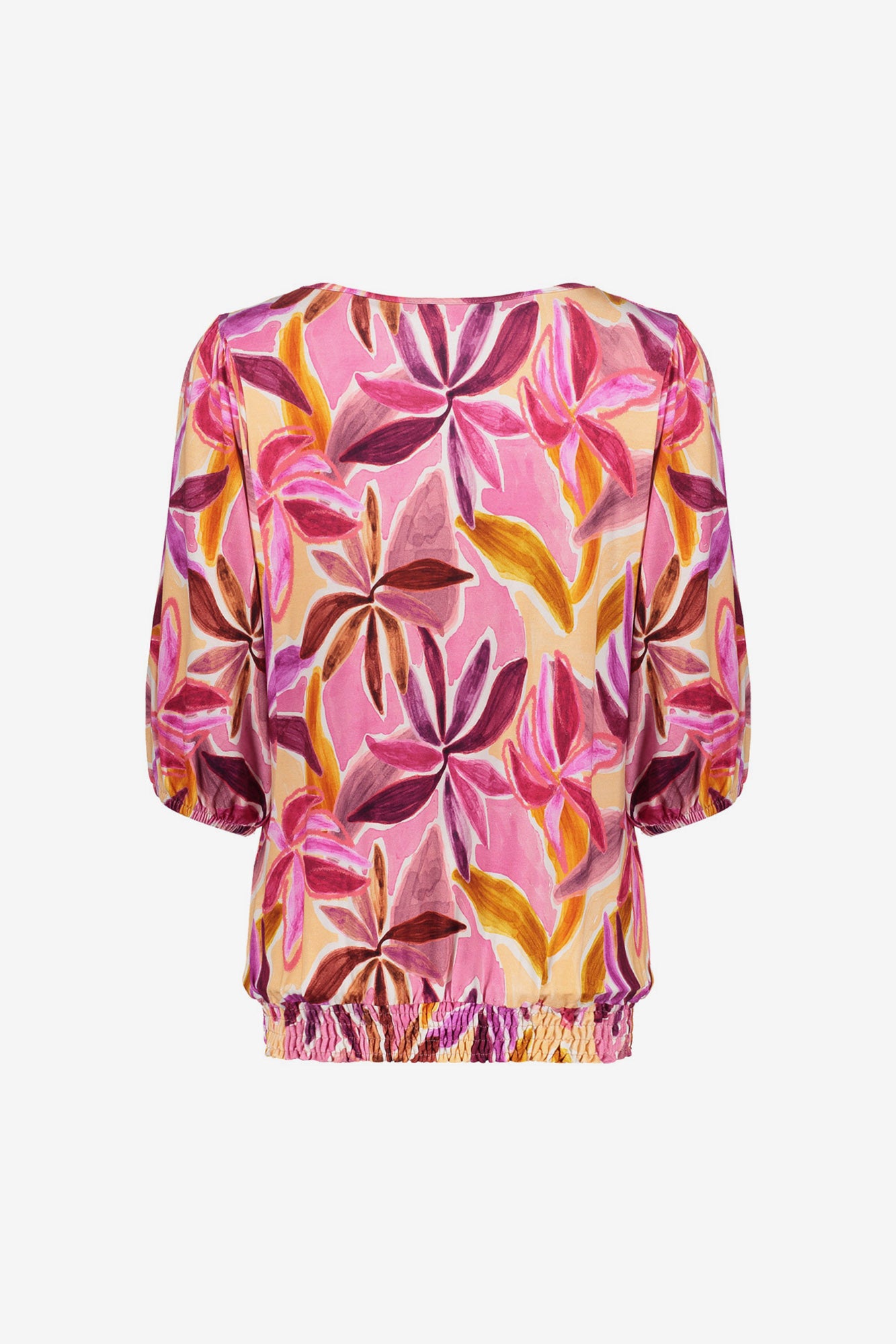 Geisha Jersey T-Shirt mit Smock-Detail