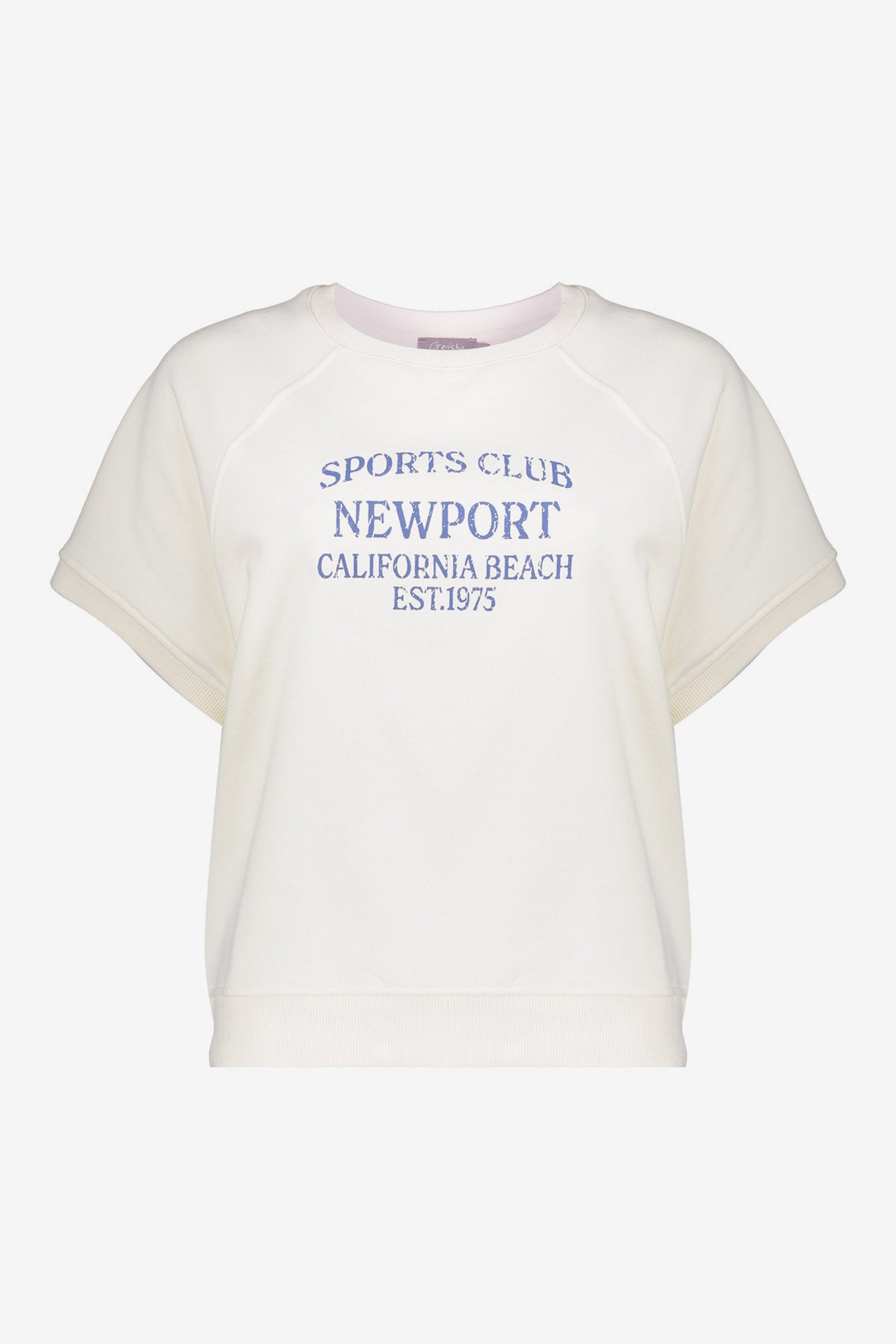 Geisha Boxy Sweatshirt mit Schriftprint und überschnittenen Schultern