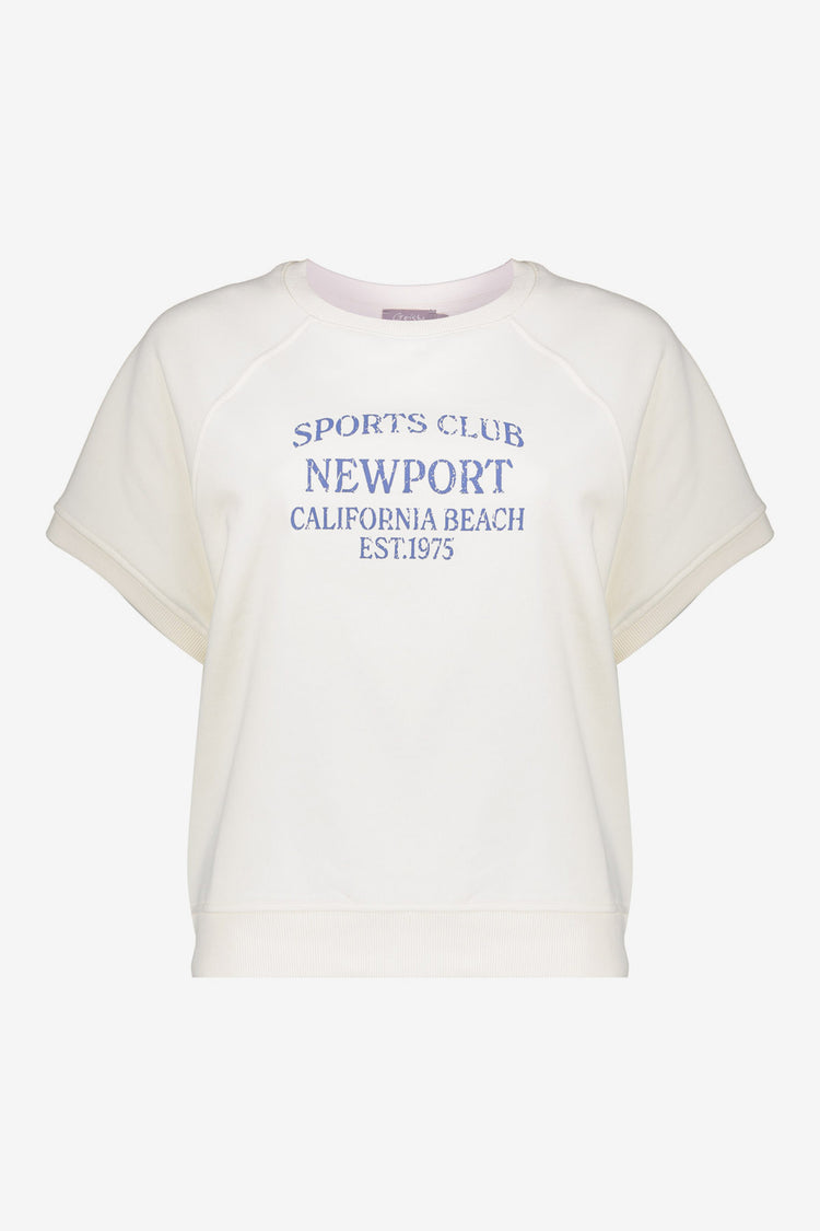 Geisha Boxy Sweatshirt mit Schriftprint und überschnittenen Schultern