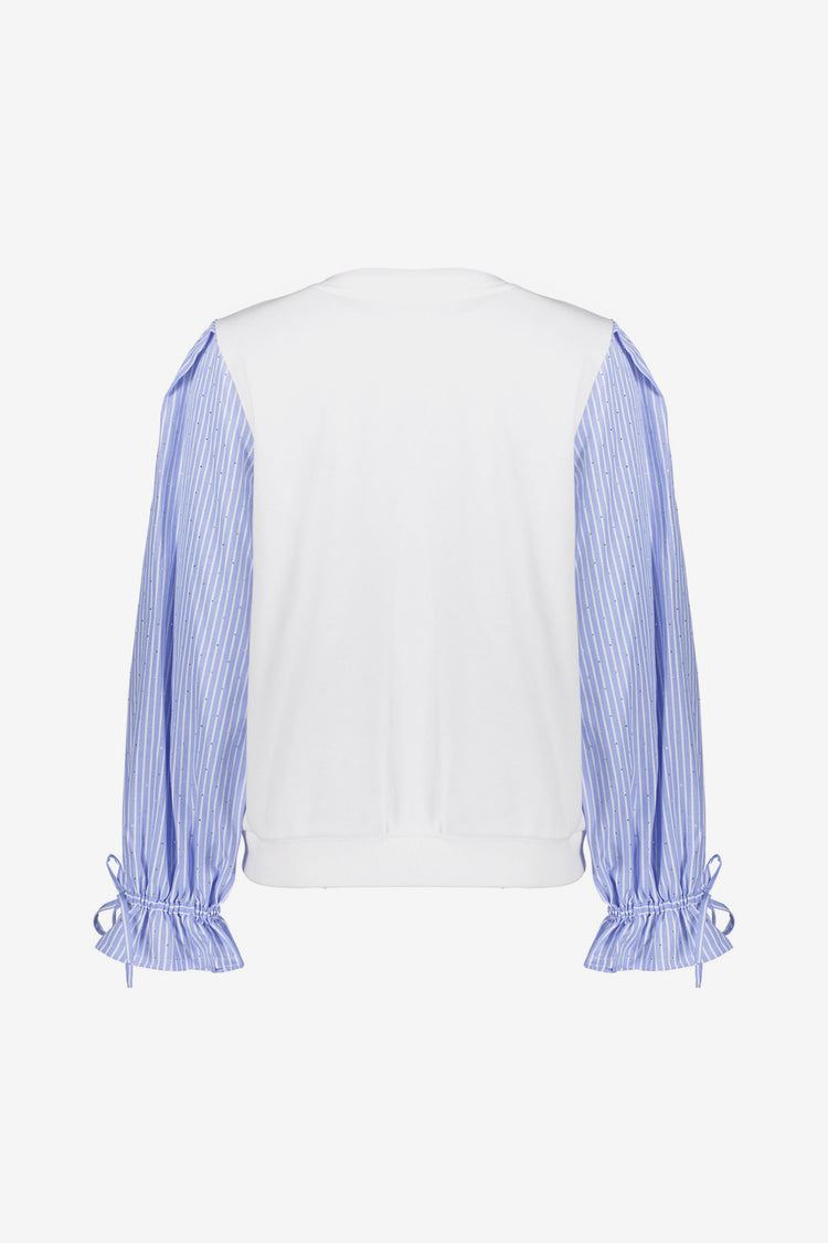 Geisha Sweatshirt im Spencer-Look mit Blusenärmeln