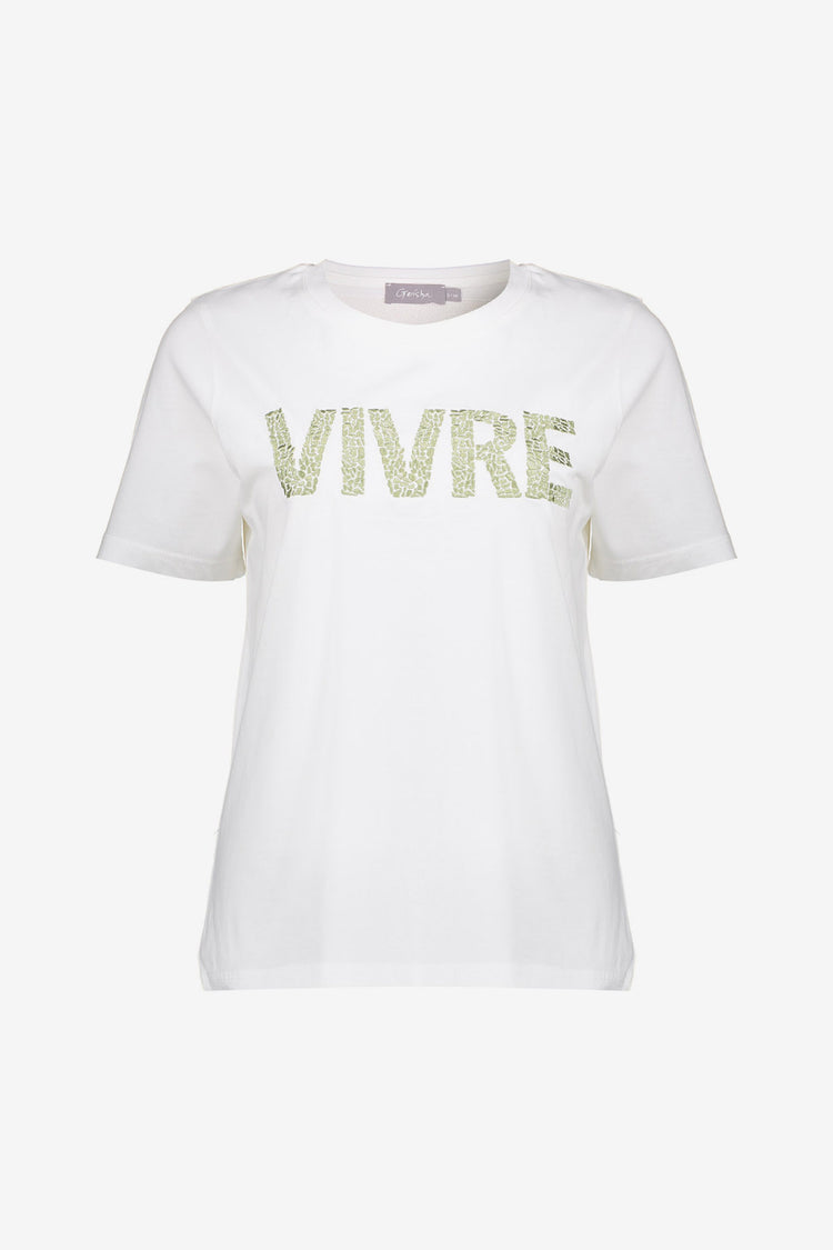 Geisha 'Vivre' T-Shirt mit kurzen Ärmeln