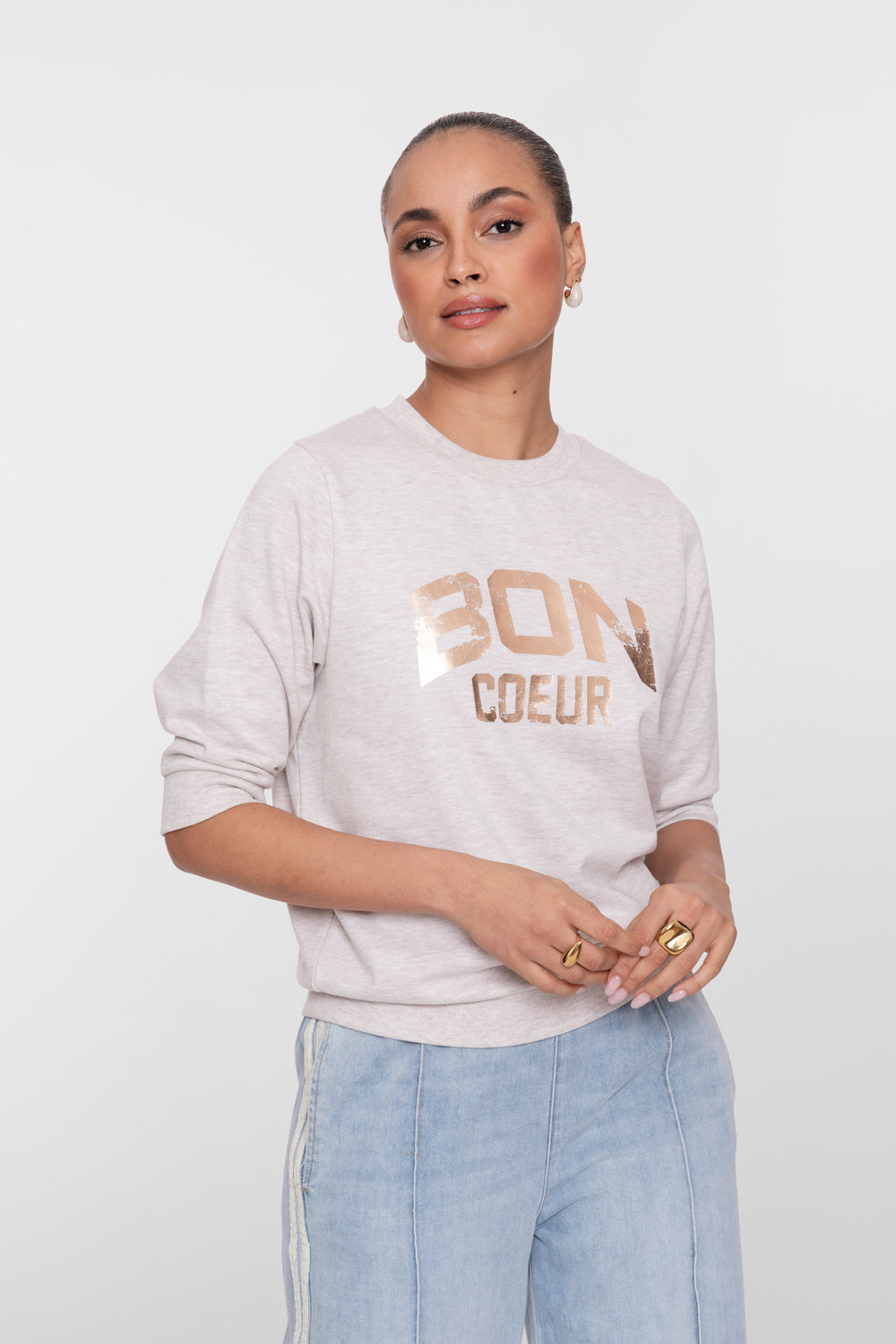 Geisha Pullover 'Bon Coeur' mit kurzen Ärmeln