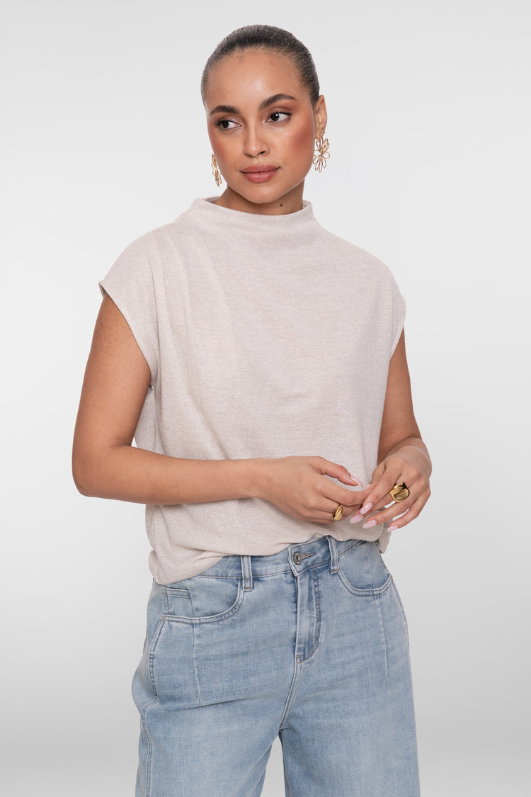 Geisha Damen Top mit High Neck Detail