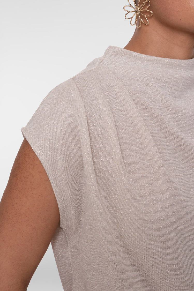 Geisha Damen Top mit High Neck Detail