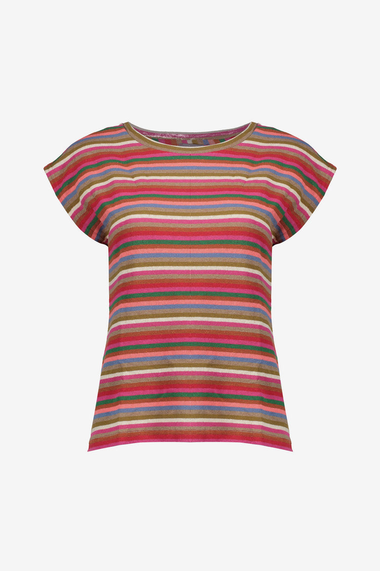 Geisha gestreiftes mehrfarbig gemustertes Damen-Top