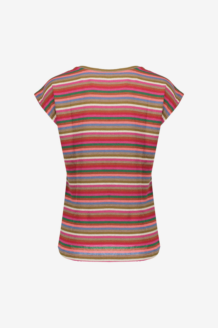 Geisha gestreiftes mehrfarbig gemustertes Damen-Top