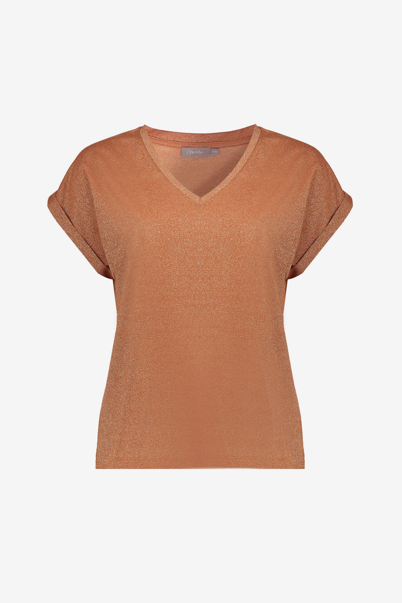 Geisha T-Shirt mit Lurex und V-Ausschnitt