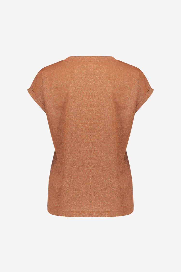 Geisha T-Shirt mit Lurex und V-Ausschnitt