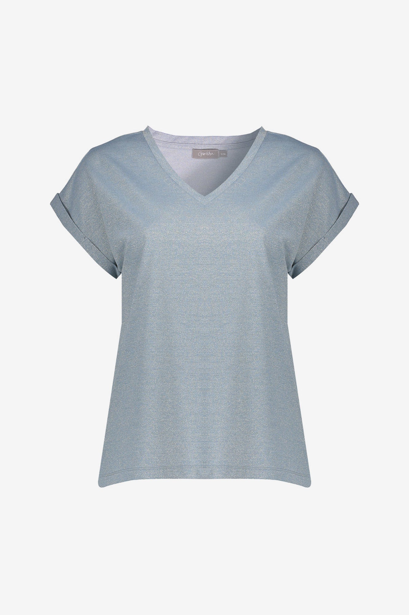 Geisha T-Shirt mit V-Ausschnitt und Lurex