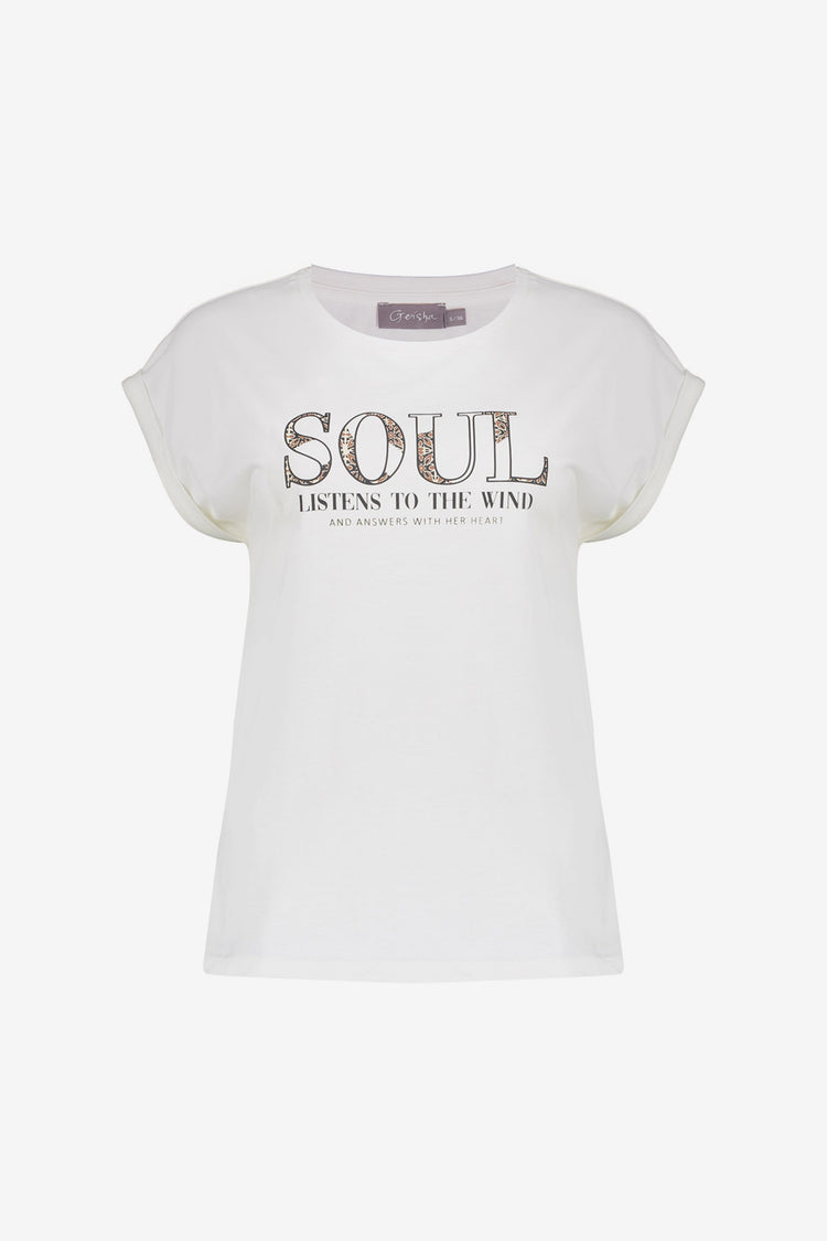 Geisha T-Shirt „Soul“ mit kurzen Ärmeln