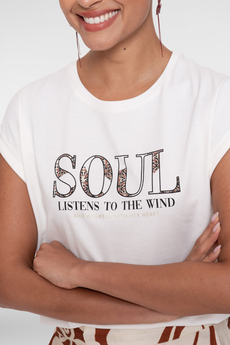 Geisha T-Shirt „Soul“ mit kurzen Ärmeln