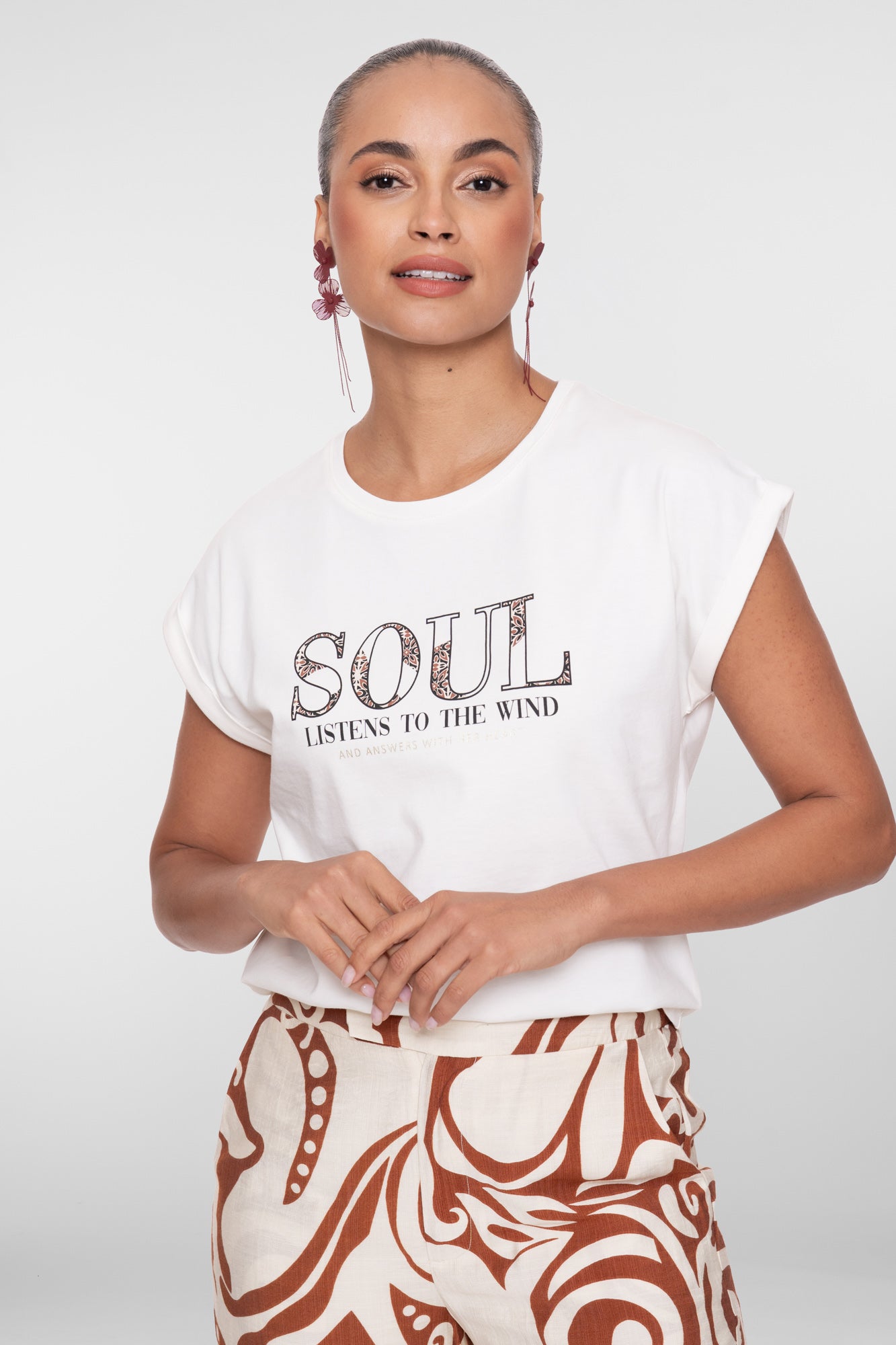 Geisha T-Shirt „Soul“ mit kurzen Ärmeln