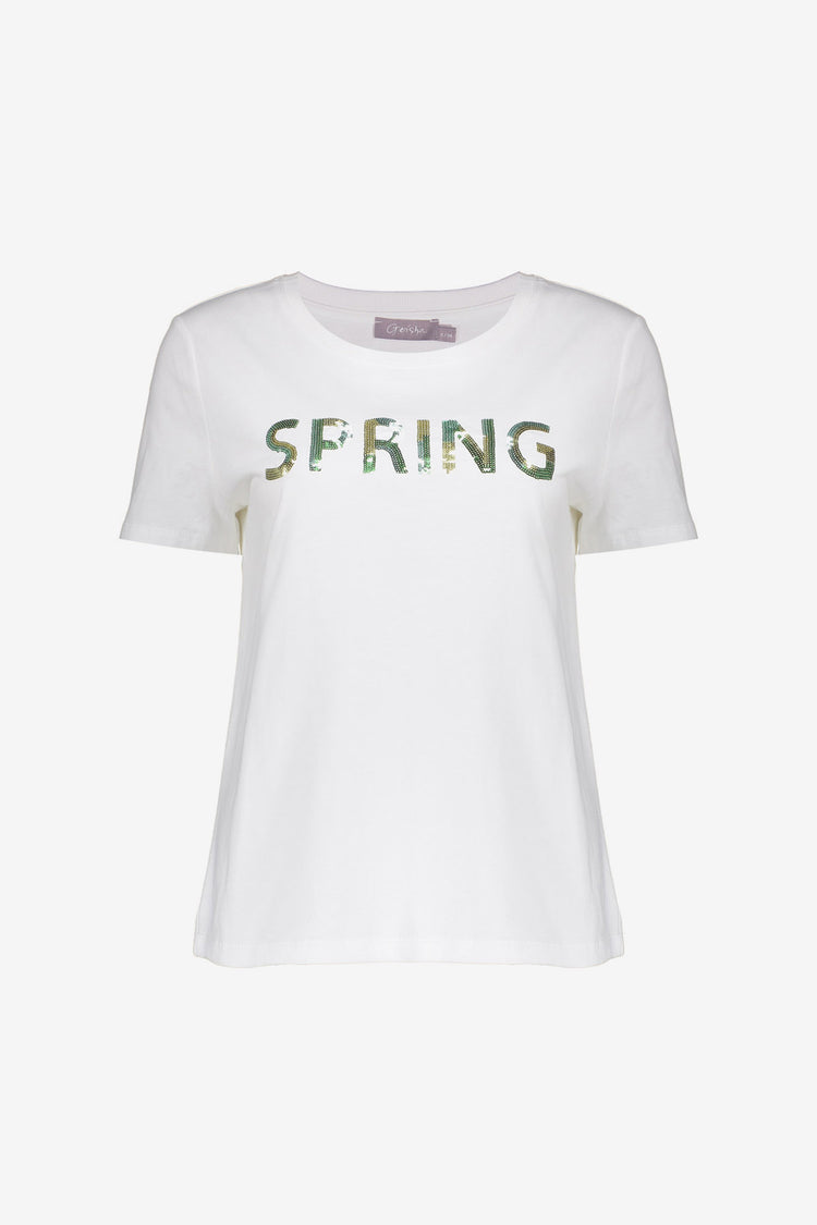 Geisha T-Shirt „Spring“ mit Pailletten