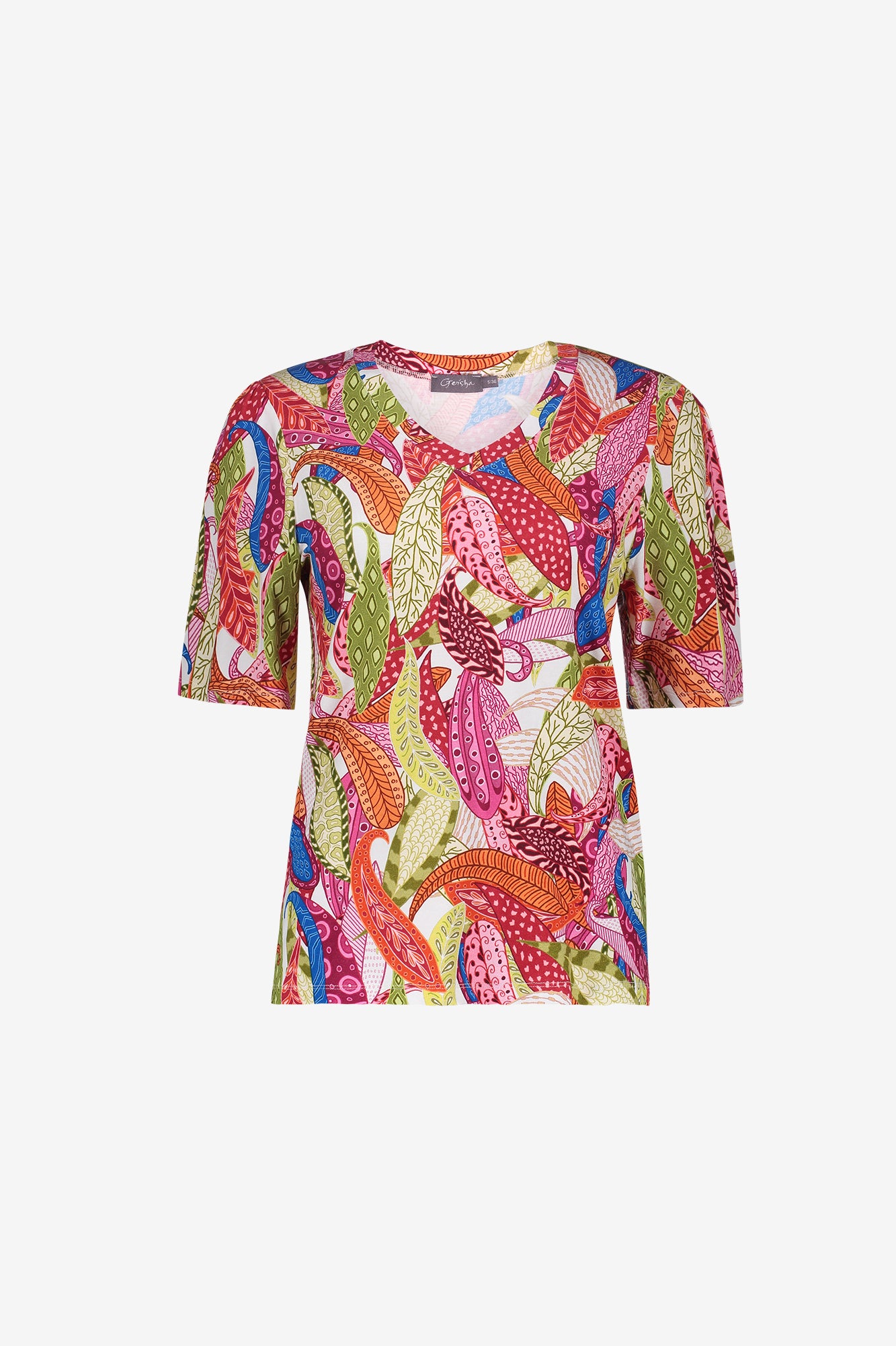 Geisha T-Shirt mit grafischem Print und Trikotqualität
