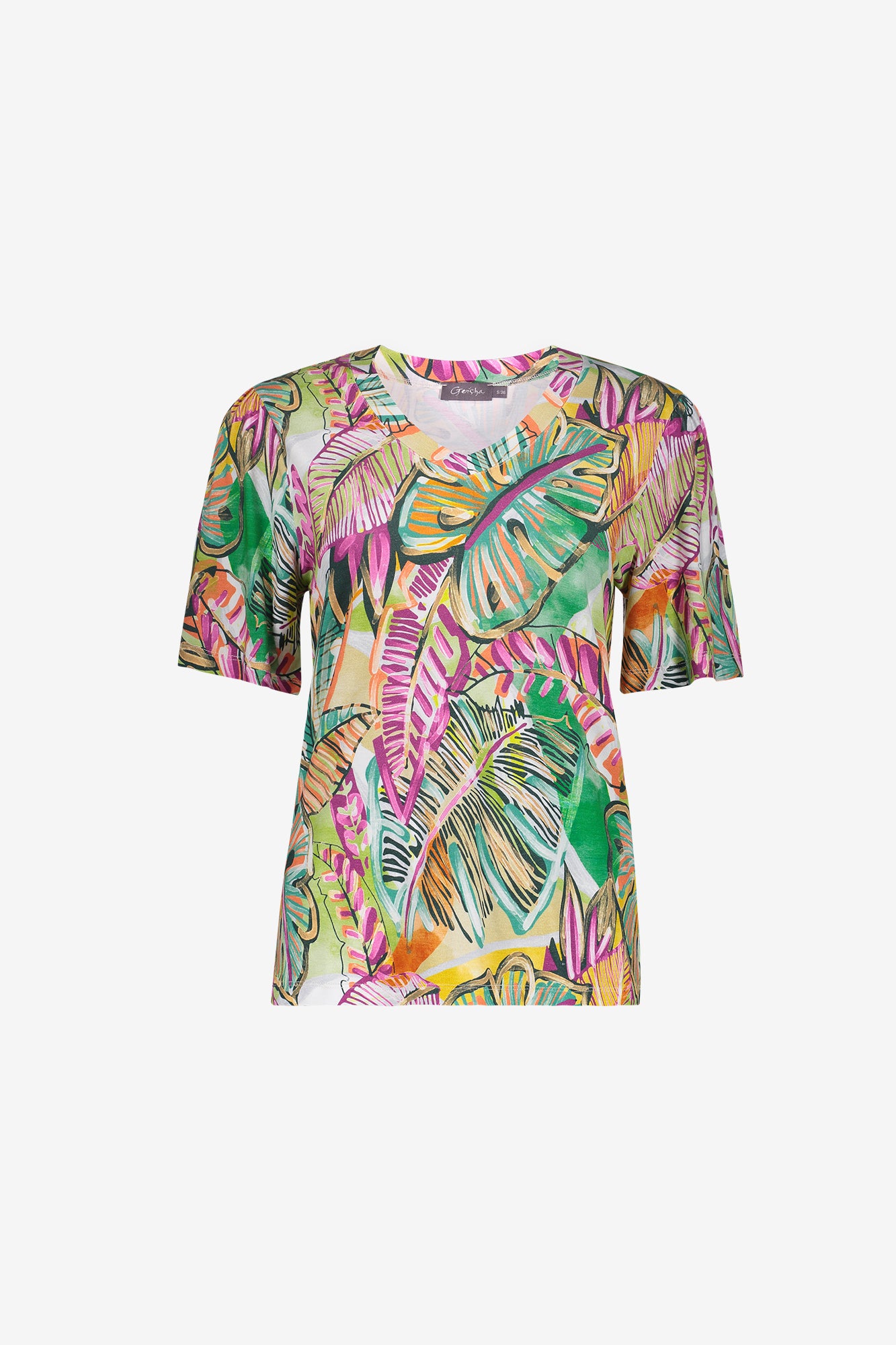 Geisha T-Shirt mit grafischem Print und Trikotqualität
