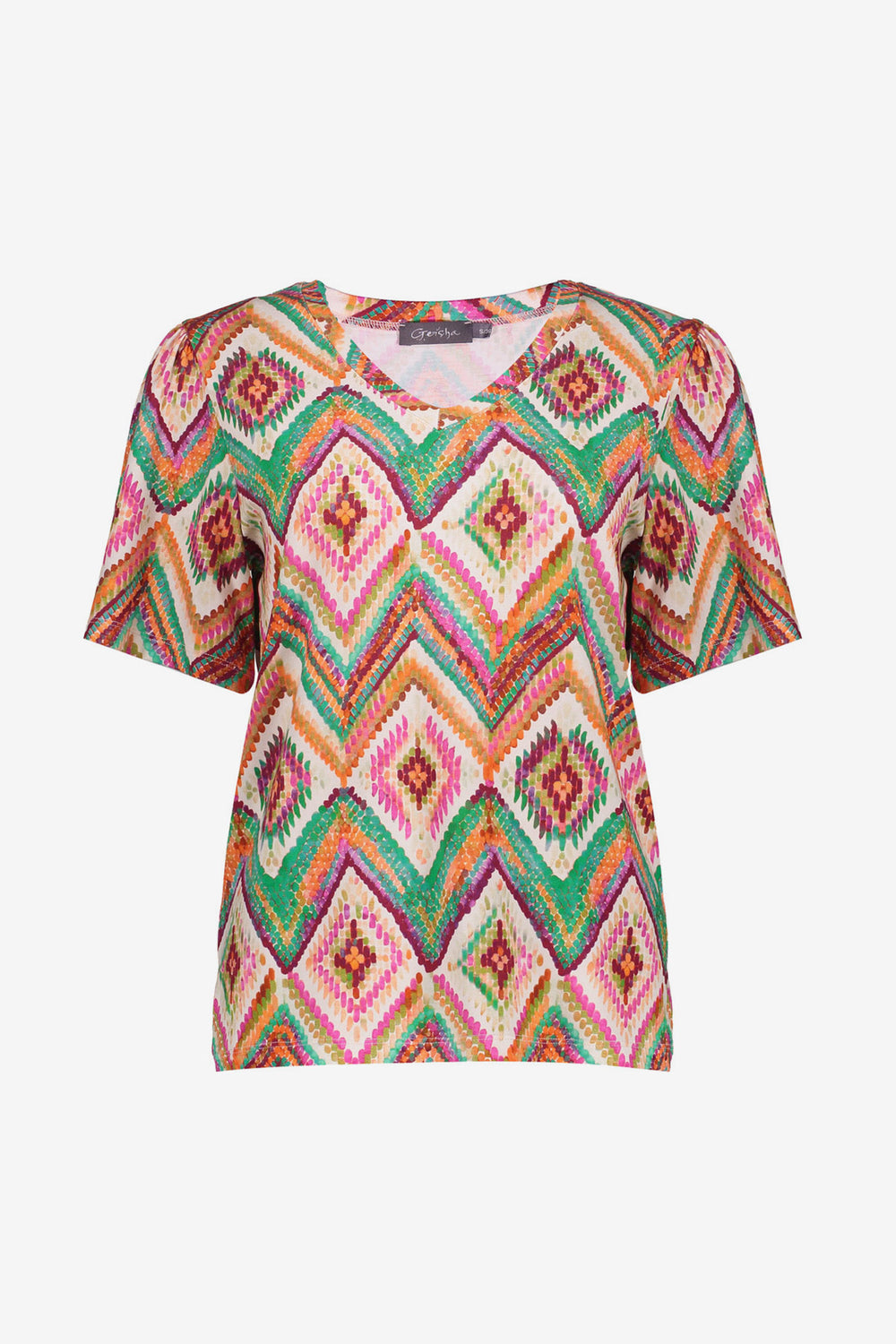 Geisha T-Shirt mit grafischem Print und Trikotqualität
