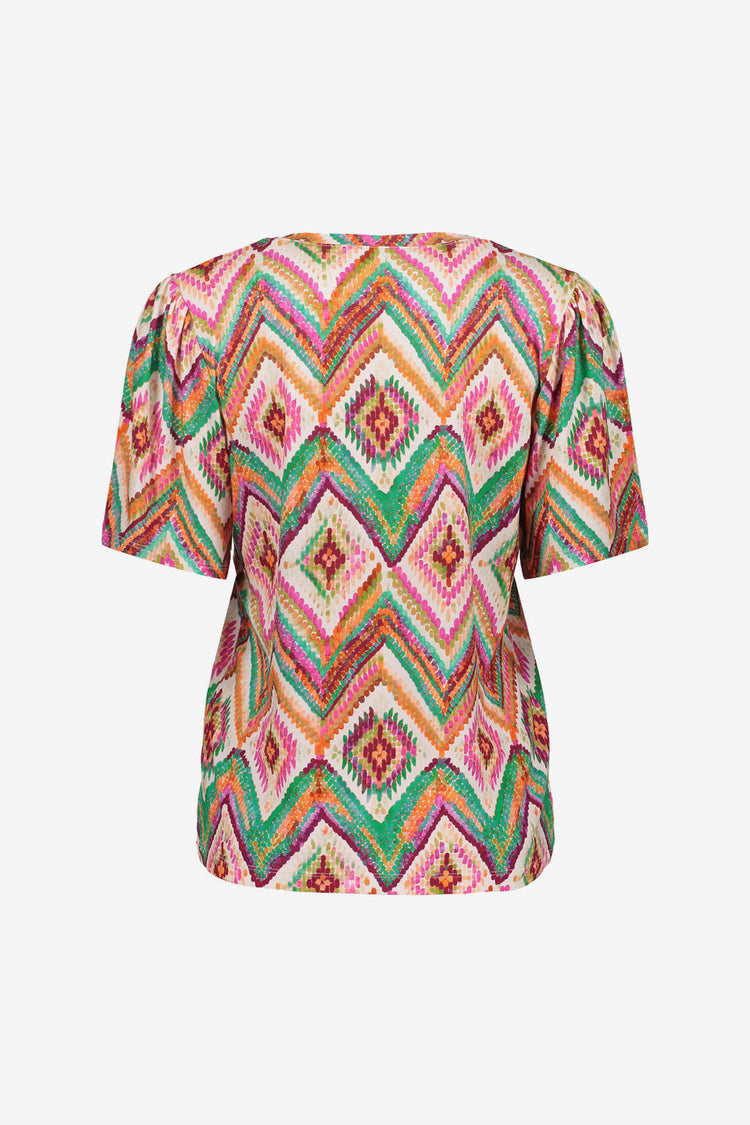 Geisha T-Shirt mit grafischem Print und Trikotqualität
