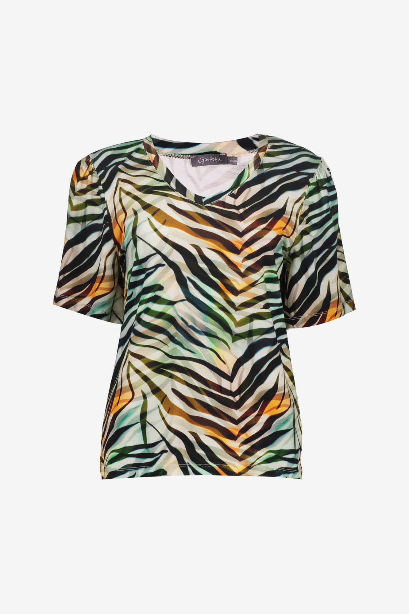 Geisha T-Shirt mit grafischem Print und Trikotqualität