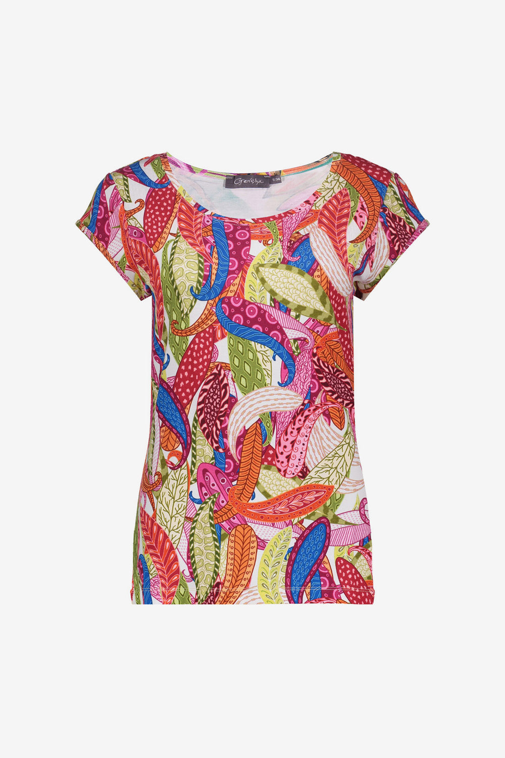 Geisha T-Shirt aus Trikot mit grafischem Print und fließender Passform