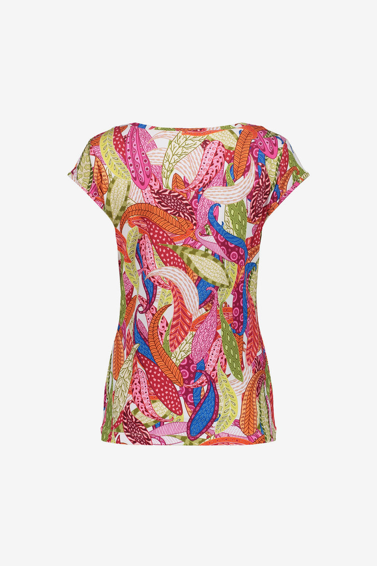 Geisha T-Shirt aus Trikot mit grafischem Print und fließender Passform
