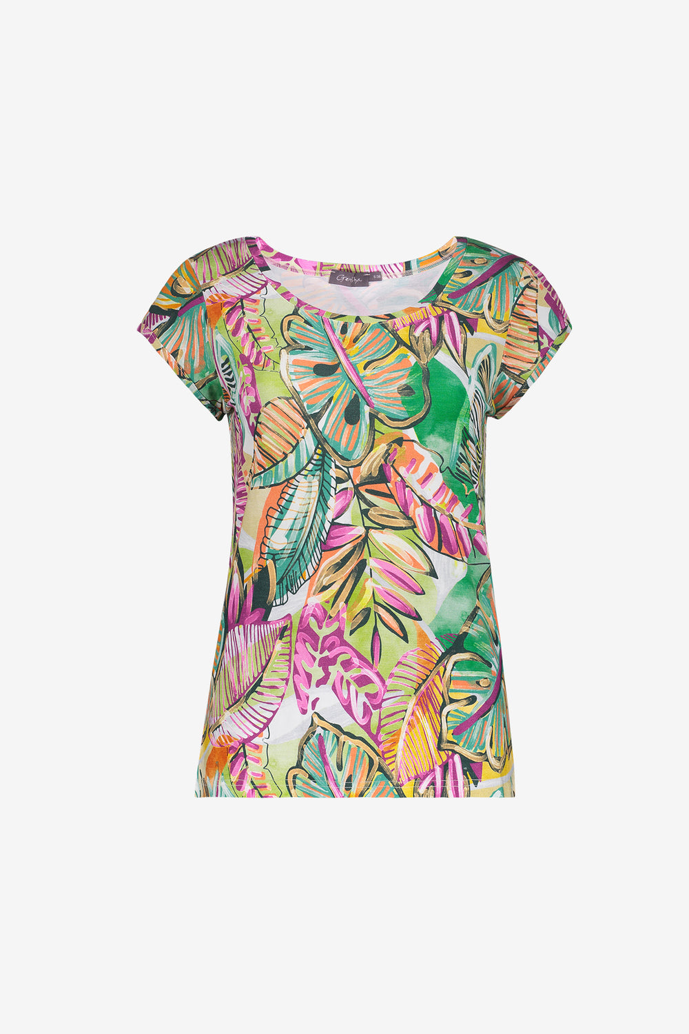 Geisha T-Shirt aus Trikot mit grafischem Print und fließender Passform
