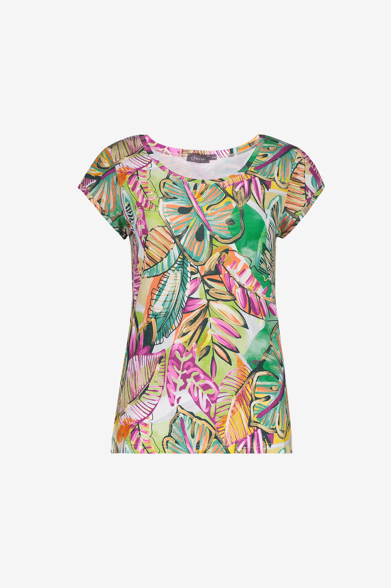 Geisha T-Shirt aus Trikot mit grafischem Print und fließender Passform