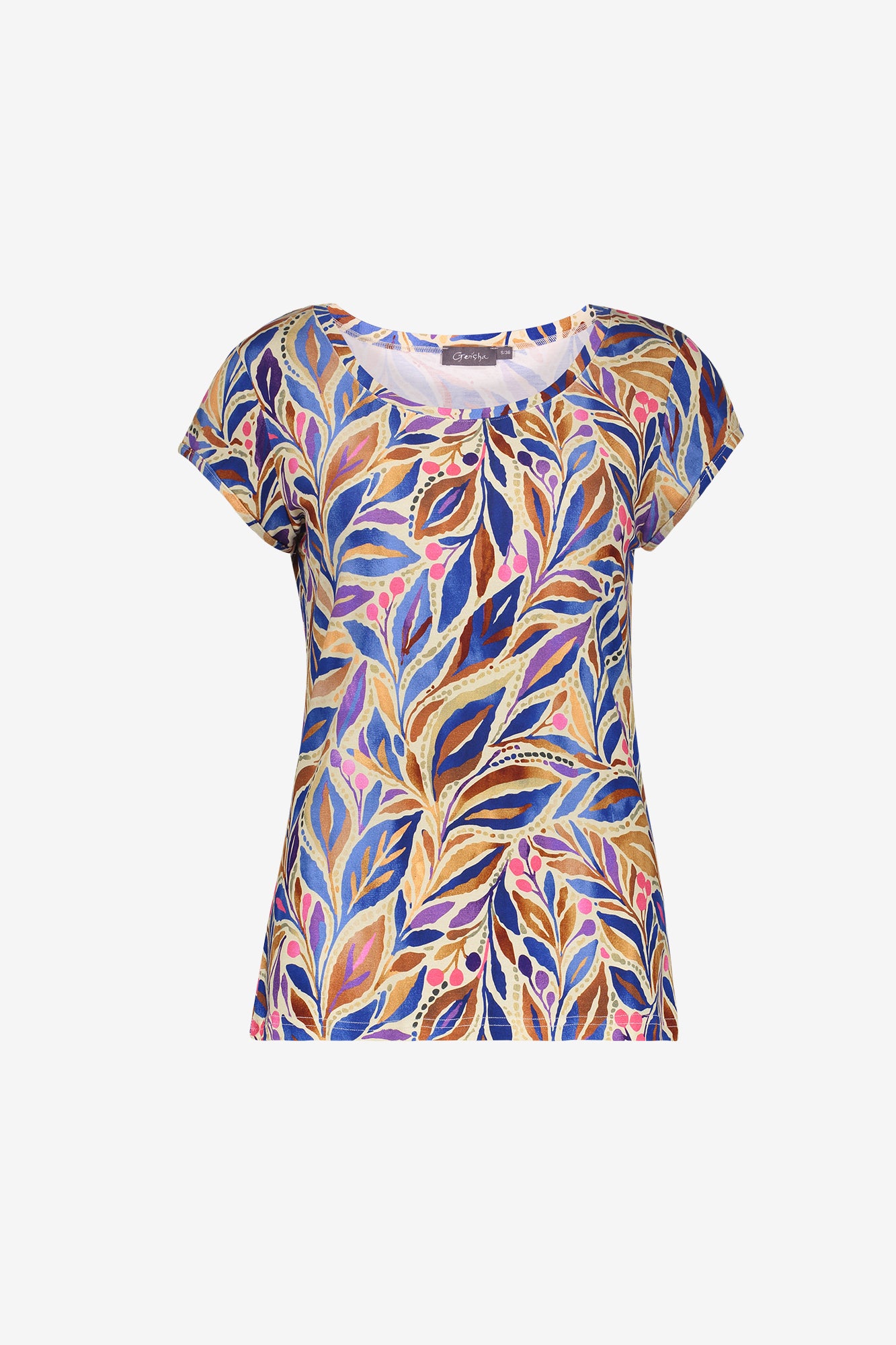 Geisha T-Shirt aus Trikot mit grafischem Print und fließender Passform