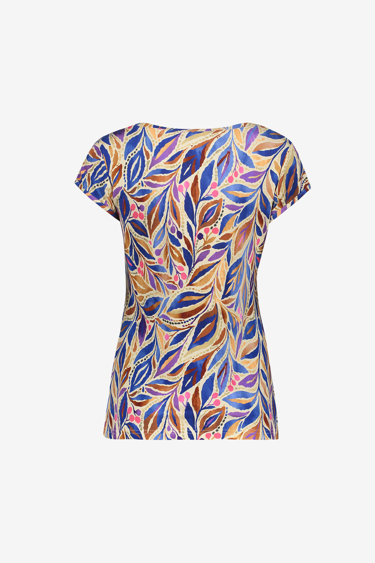 Geisha T-Shirt aus Trikot mit grafischem Print und fließender Passform