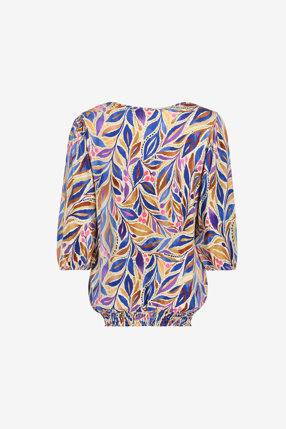 Geisha Top mit Print und Smockdetail