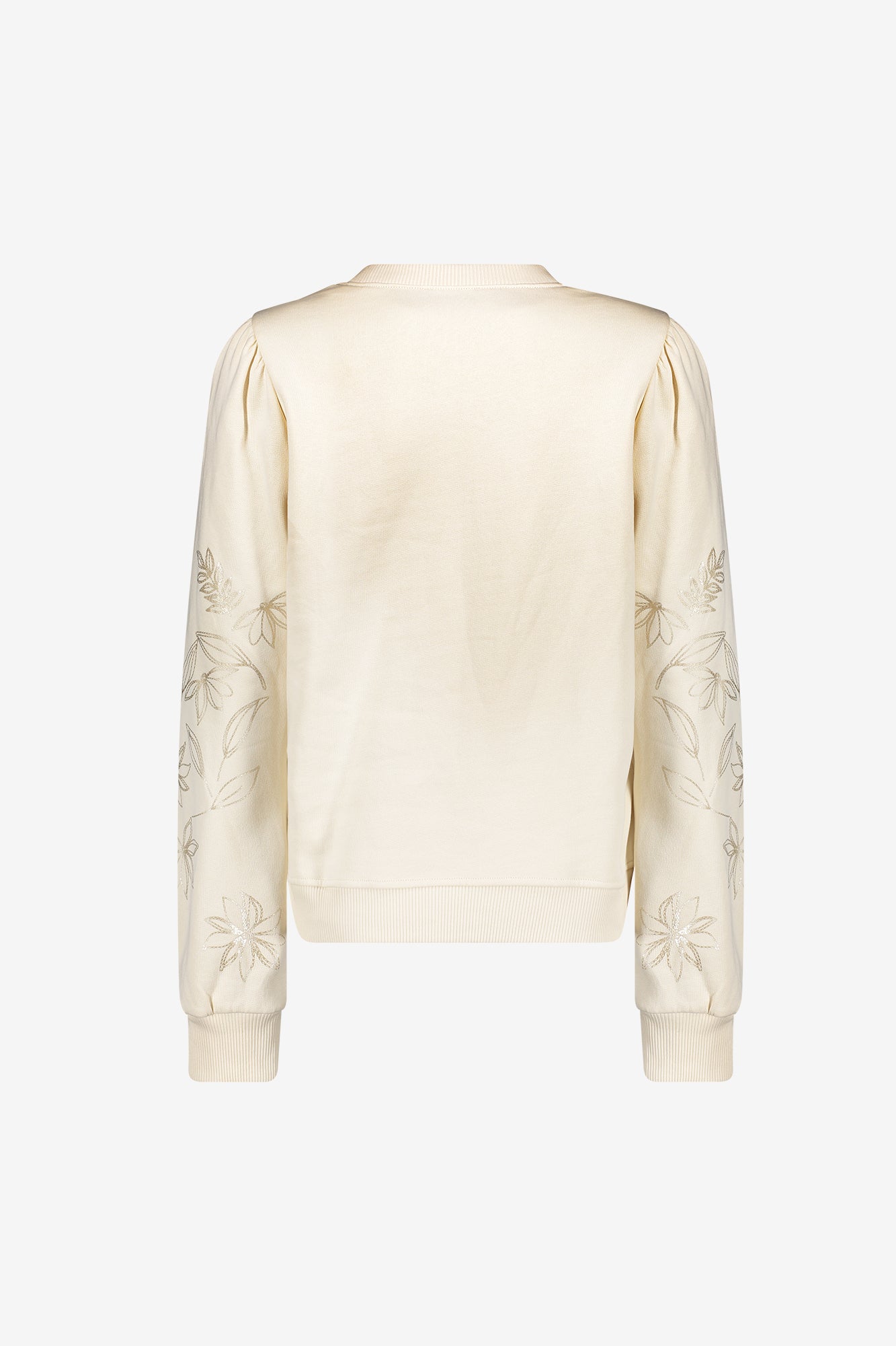 Geisha Sweatshirt mit bestickten Blumenärmeln
