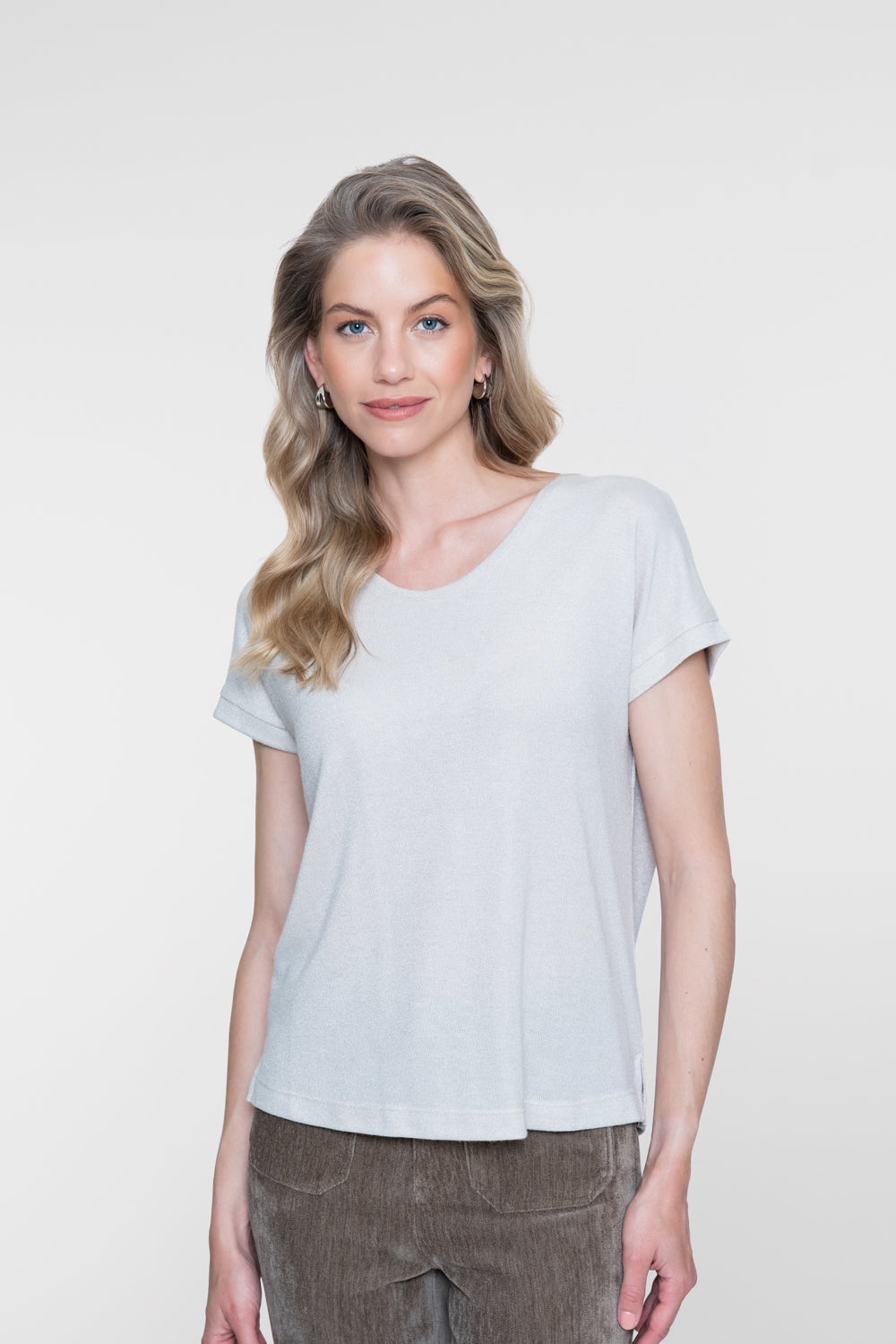 Geisha Shimmer-Top mit kurzen Ärmeln