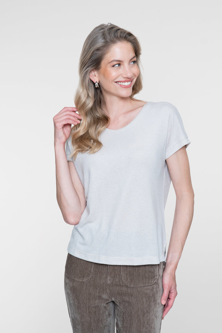 Geisha Shimmer-Top mit kurzen Ärmeln