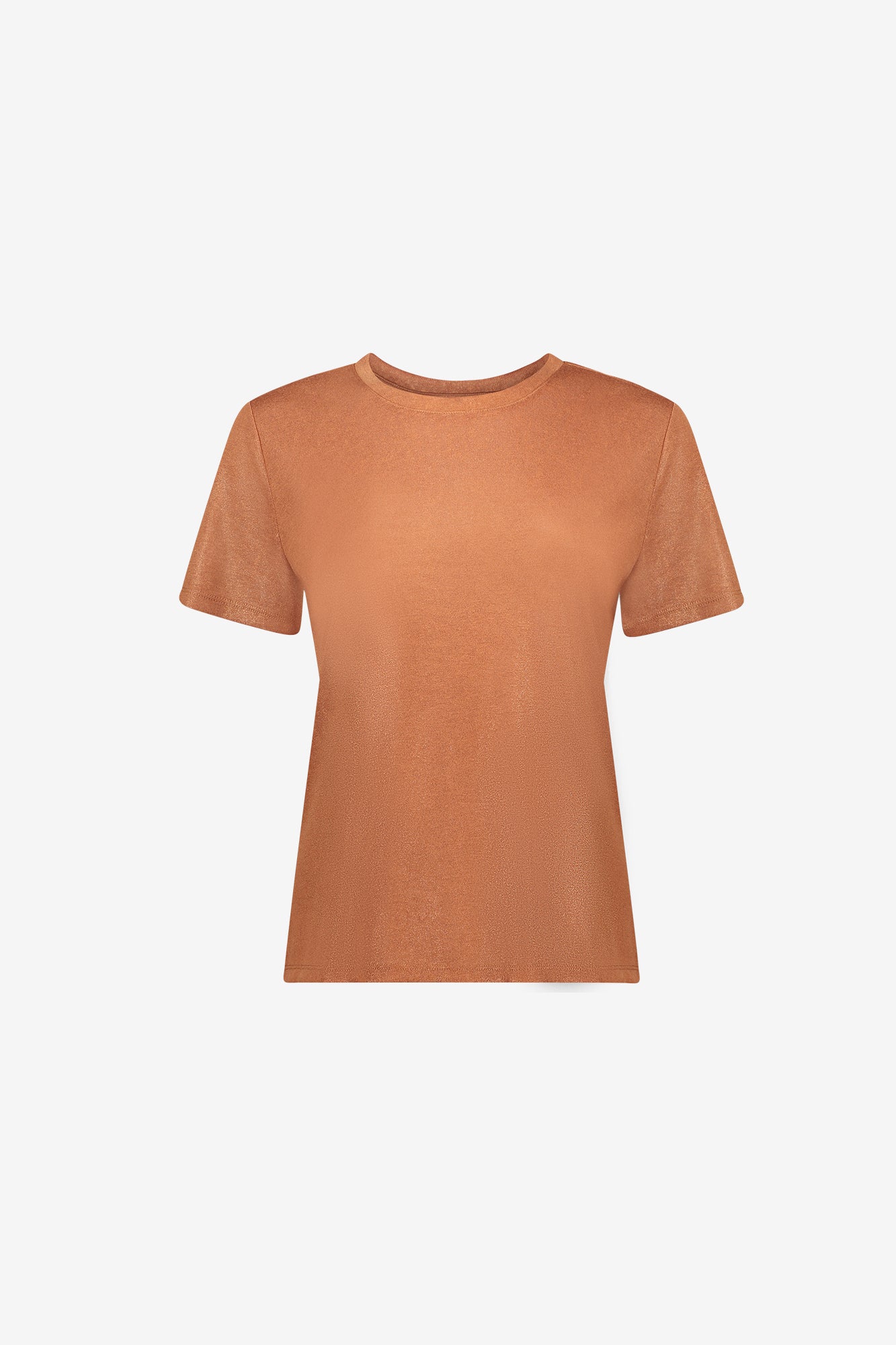 Geisha T-Shirt mit Foil-Print in warmem Camelton