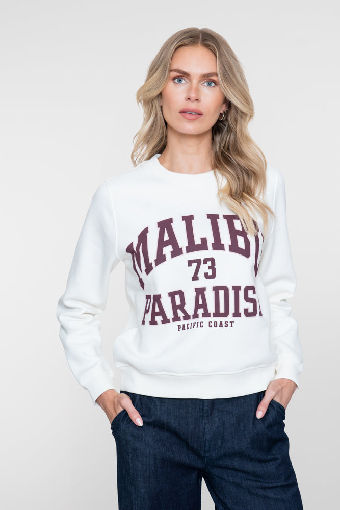 Sportlicher Pullover von Geisha mit Malibu Paradise Print
