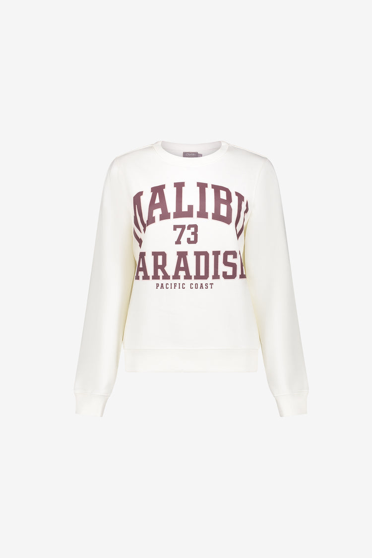 Geisha sportieve sweater met Malibu Paradise print
