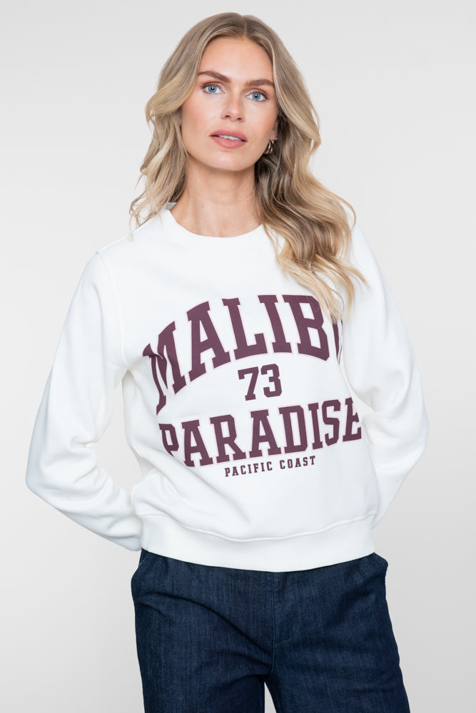 Geisha sportieve sweater met Malibu Paradise print