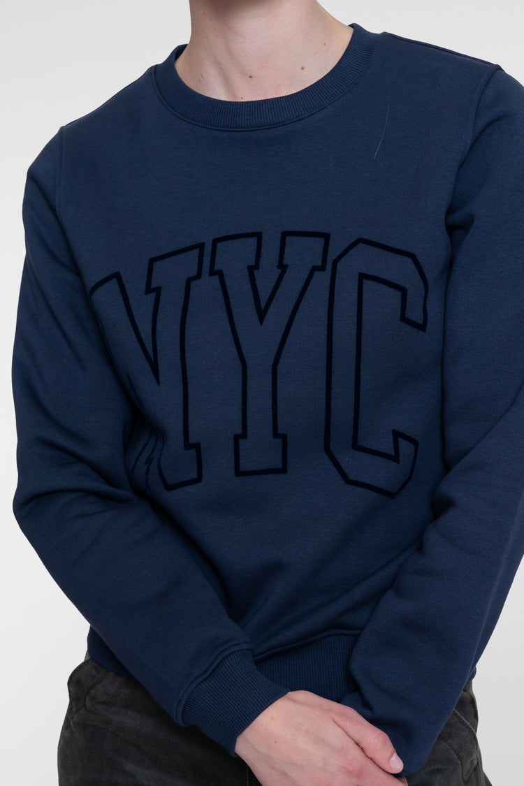 Geisha Sweatshirt mit NYC-Print in Navy