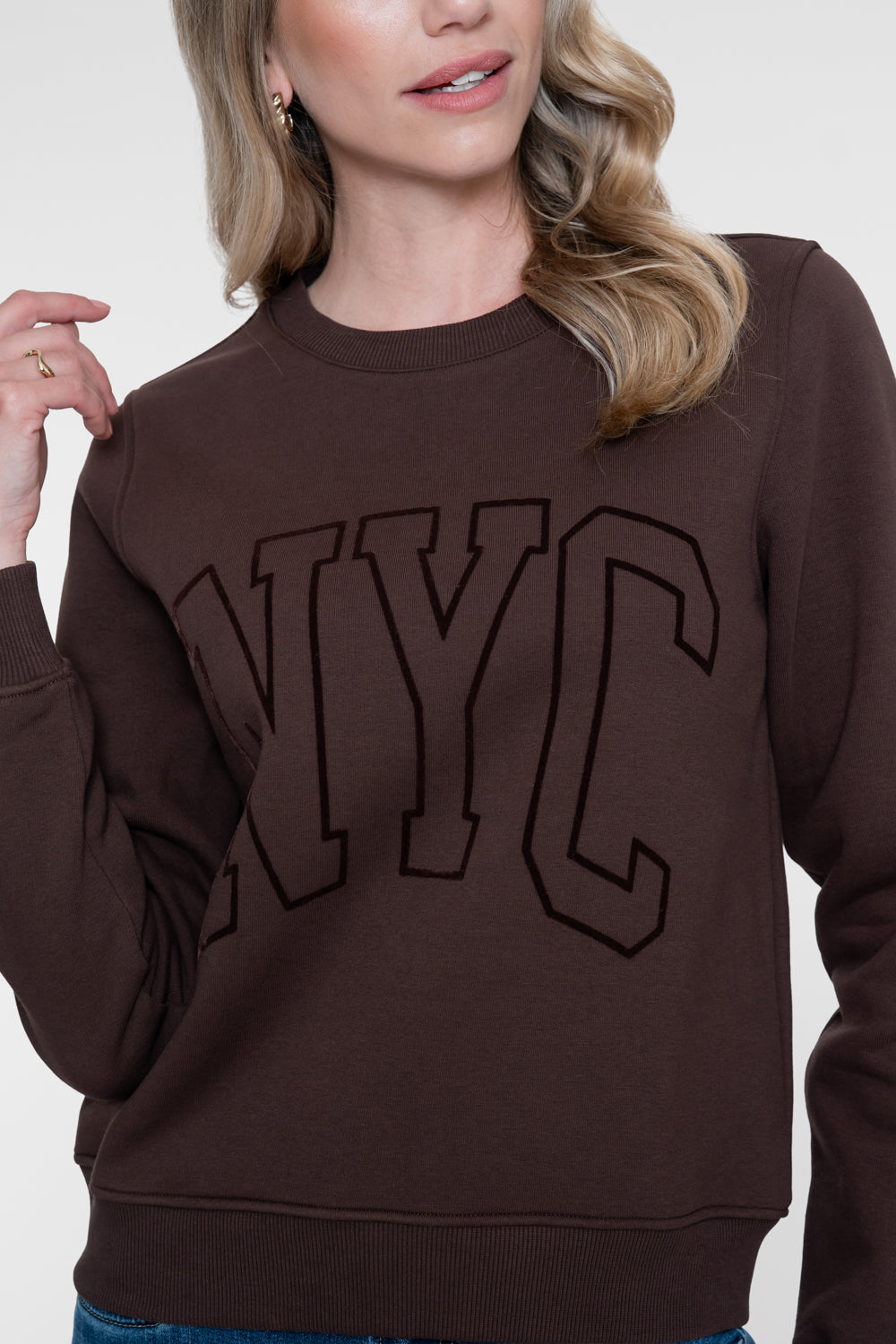 Geisha Sweatshirt mit NYC-Print