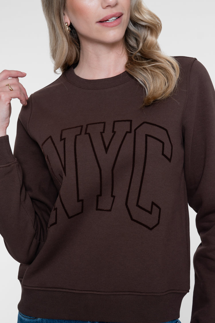 Geisha Sweatshirt mit NYC-Print