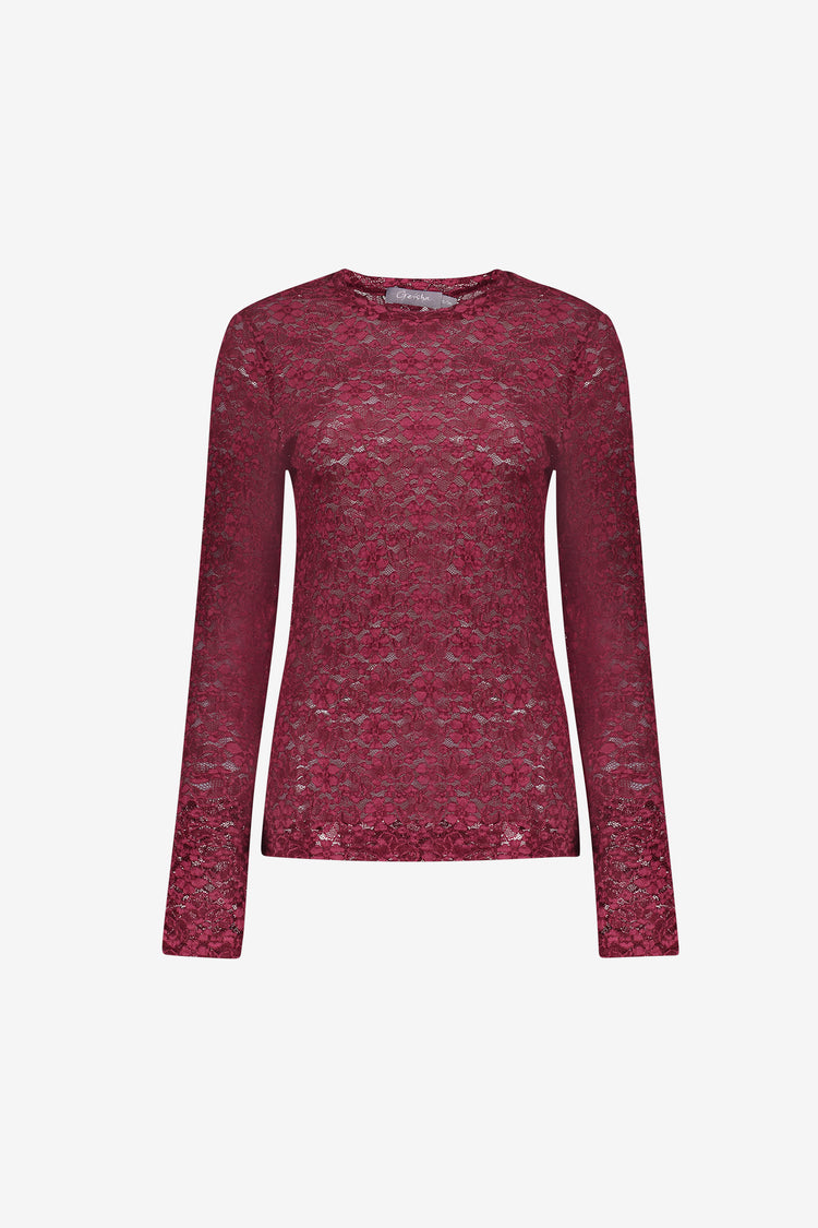 Geisha Spitzen-Top mit floraler Spitze