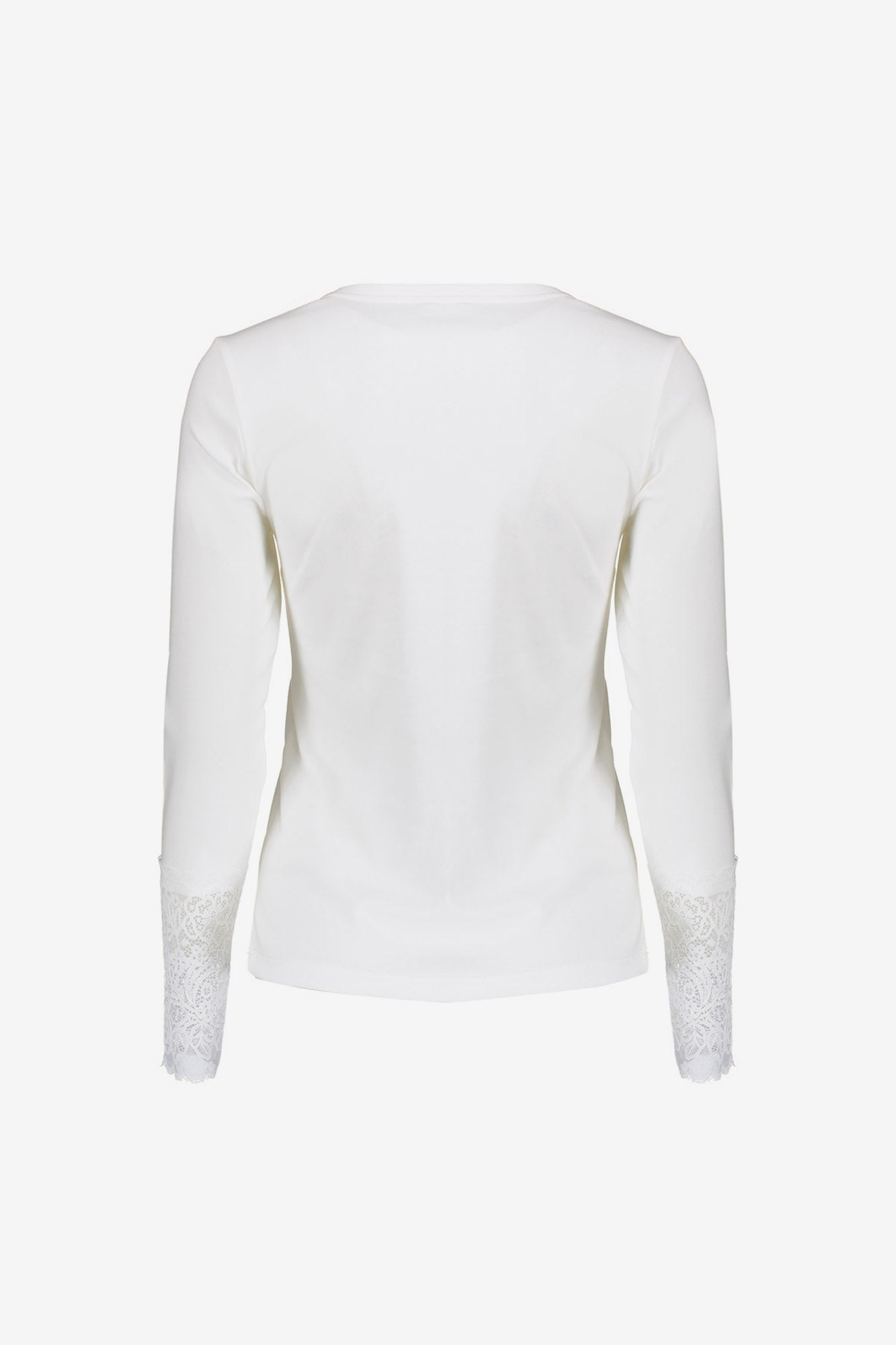 Geisha weißes T-Shirt mit Spitzendetail