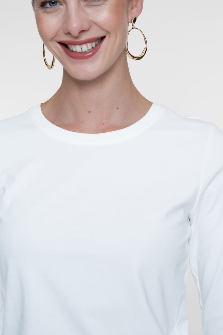 Geisha weißes T-Shirt mit Spitzendetail