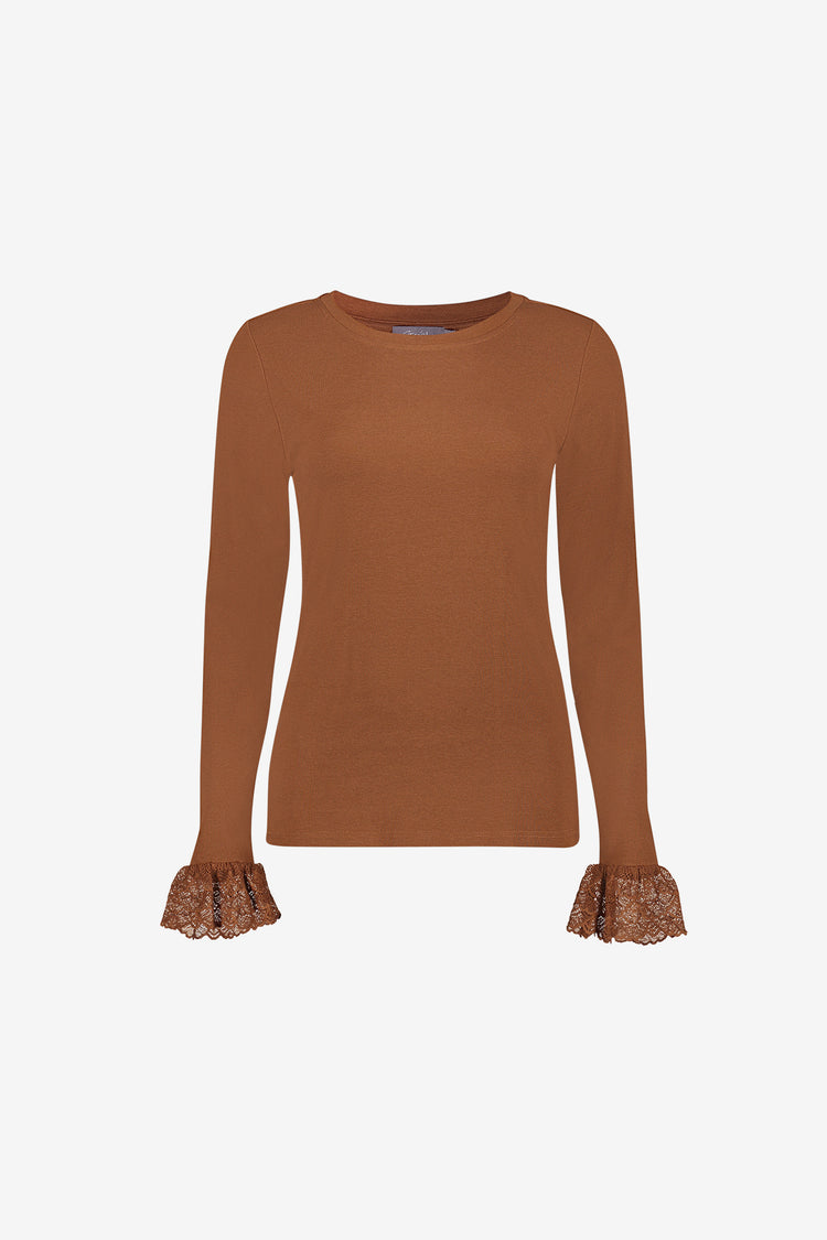 Geisha Longsleeve-Top mit Spitzenärmeln
