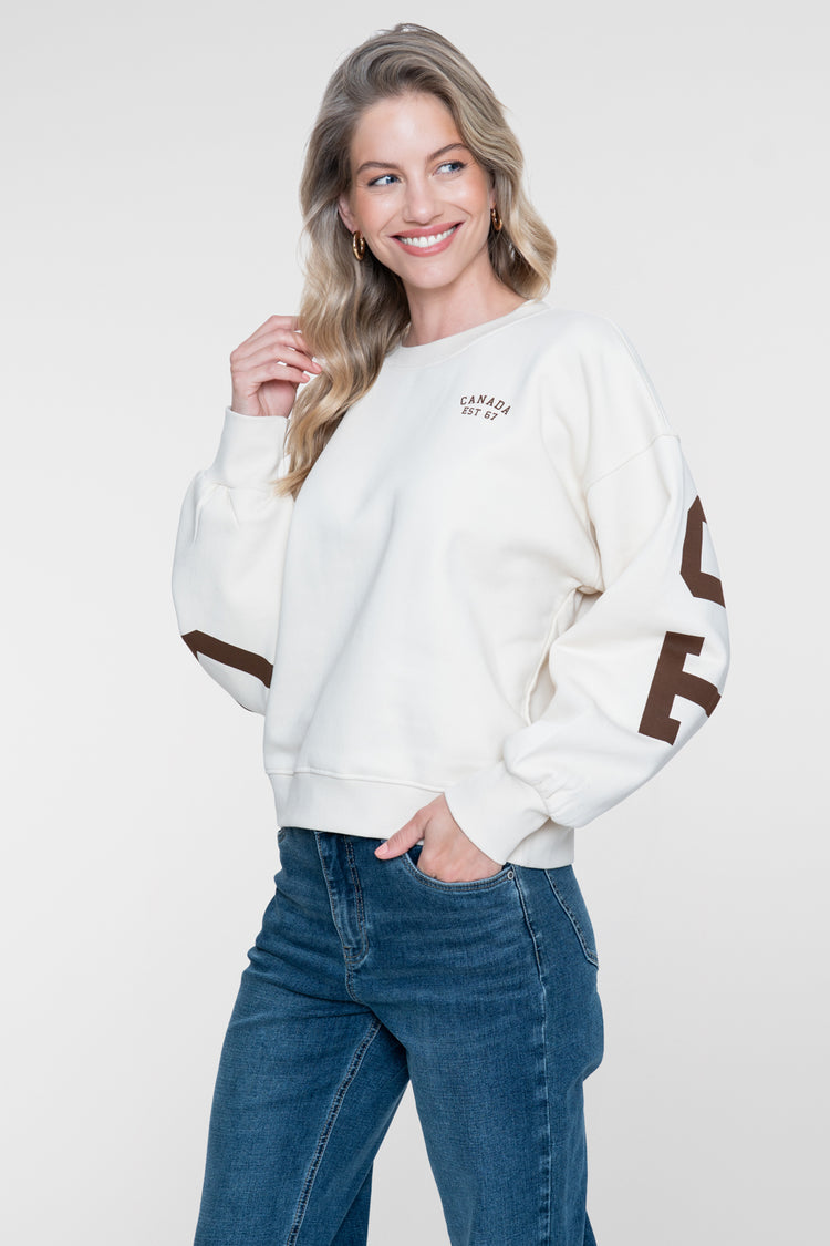 Geisha Sweatshirt mit Toronto-Rückenprint und sportlicher Ausstrahlung