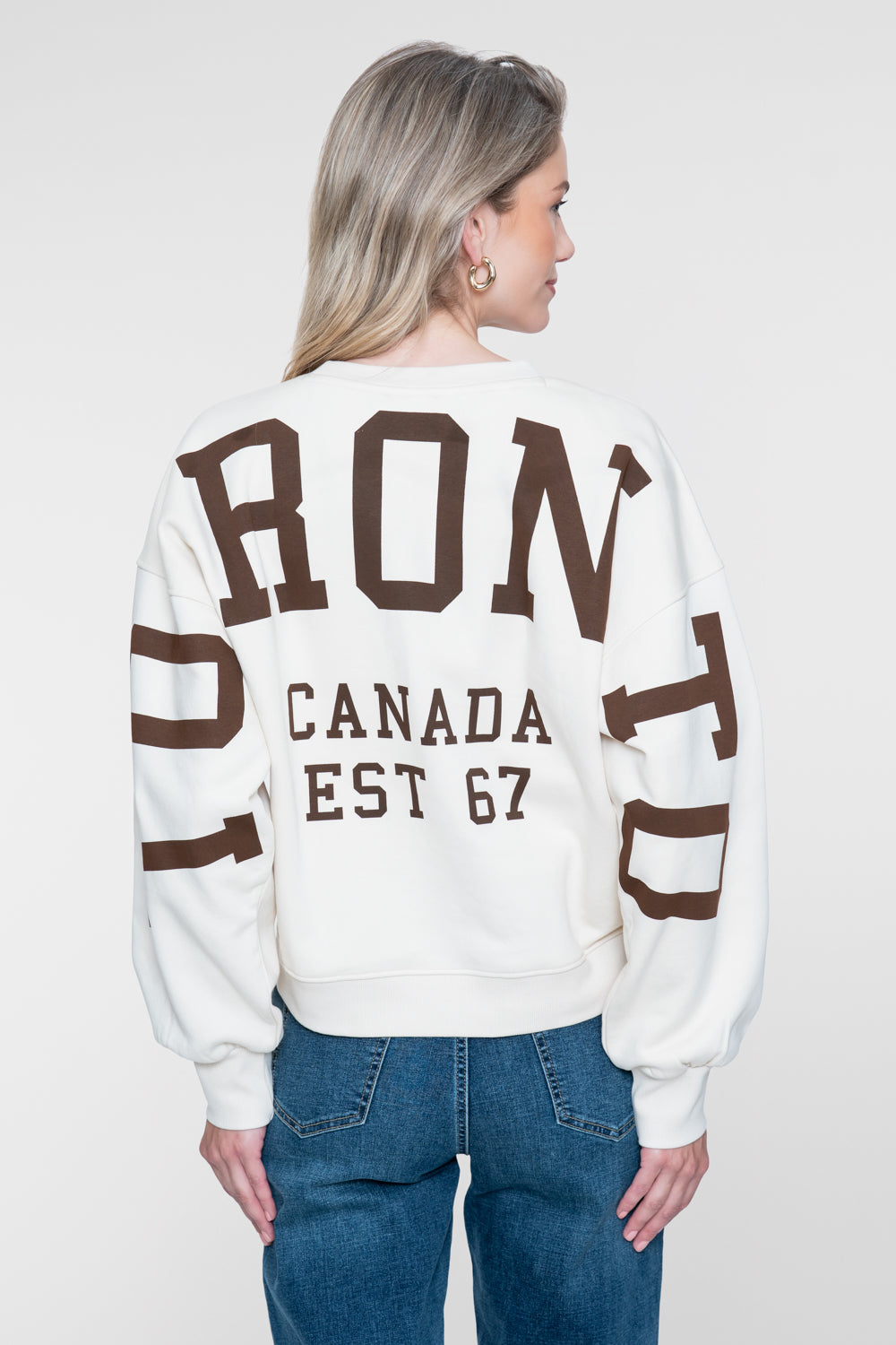 Geisha Sweatshirt mit Toronto-Rückenprint und sportlicher Ausstrahlung