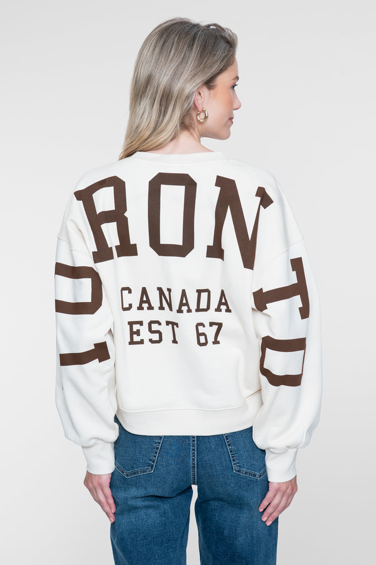 Geisha Sweatshirt mit Toronto-Rückenprint und sportlicher Ausstrahlung