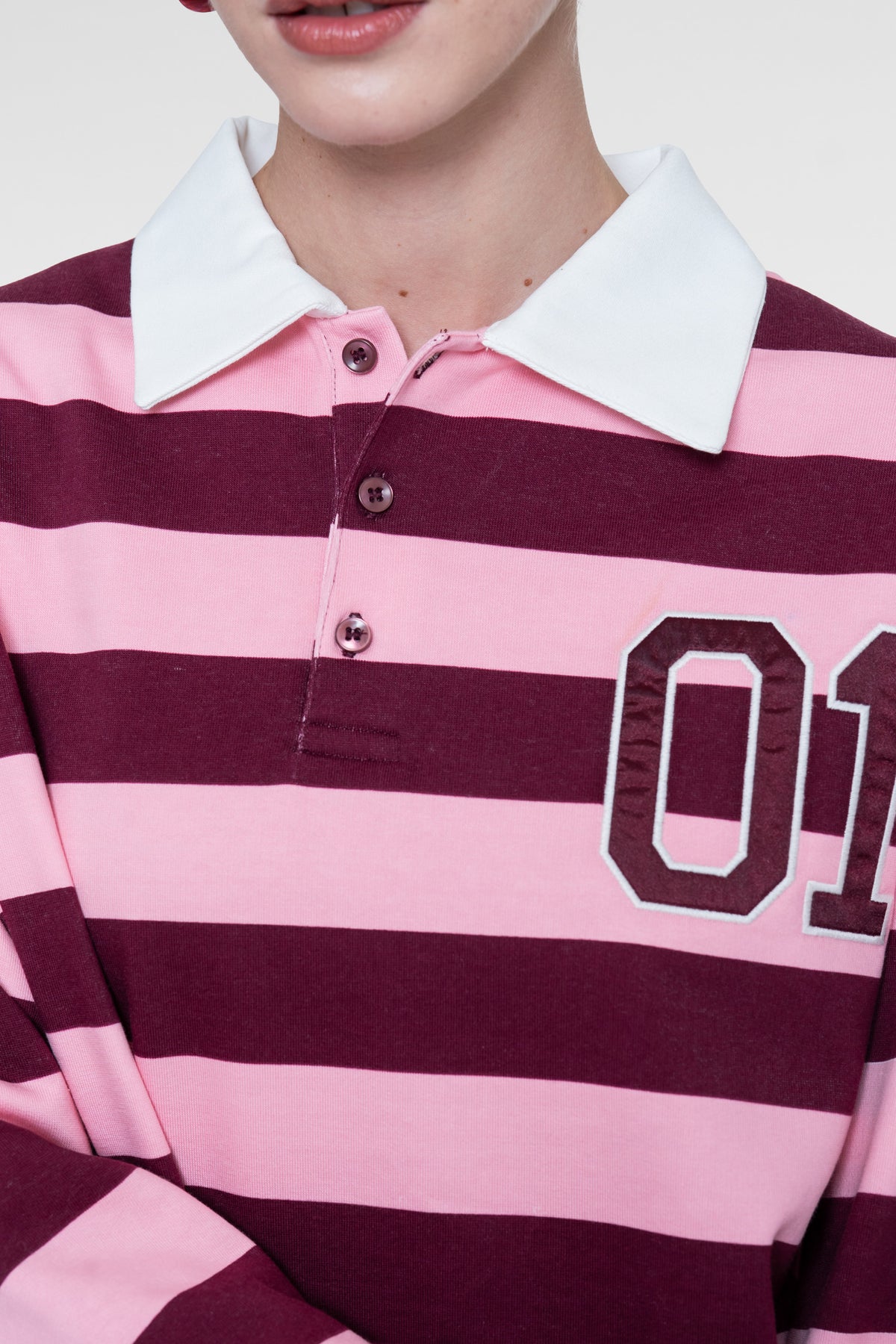 Geisha Poloshirt mit Streifen und sportlichen Details
