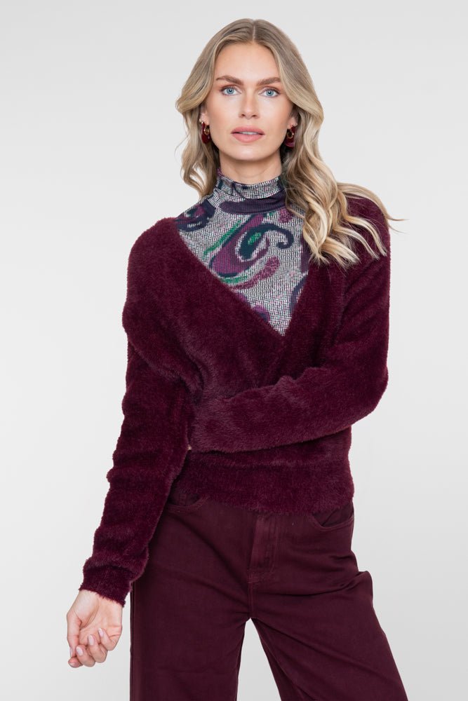 Geisha Damen Figurbetontes Top mit grafischem Paisleyprint – Shop de look
