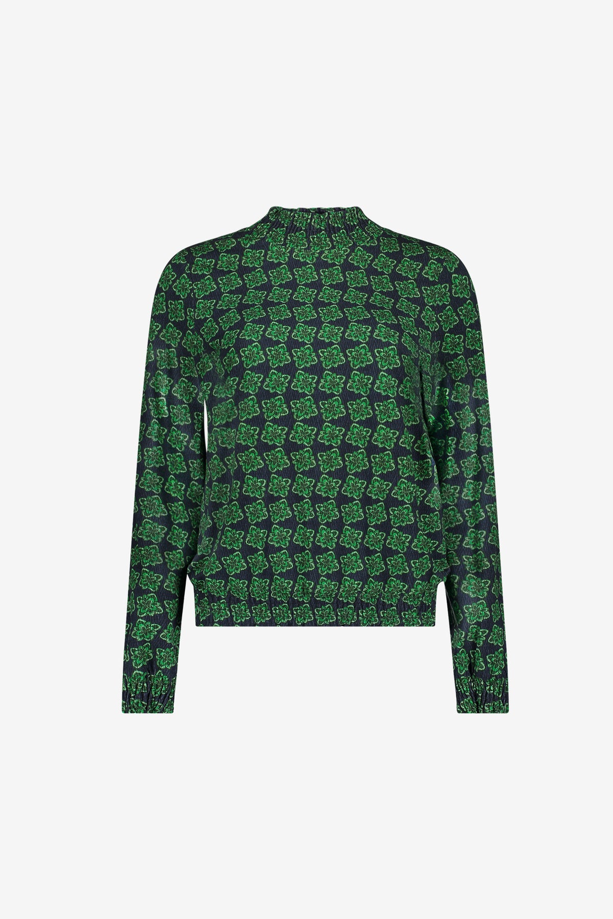 Geisha Top mit Blumenprint und gerafften Details